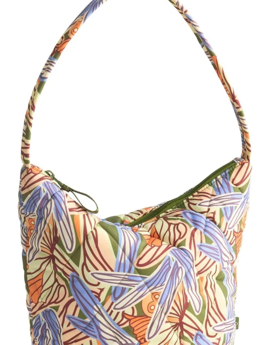 Vera Bradley Floral-Print Shoulder Bag in Blue, Green & Orange